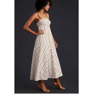 Anthropologie Maeve Square Necline Stripe dress size 8, NWT